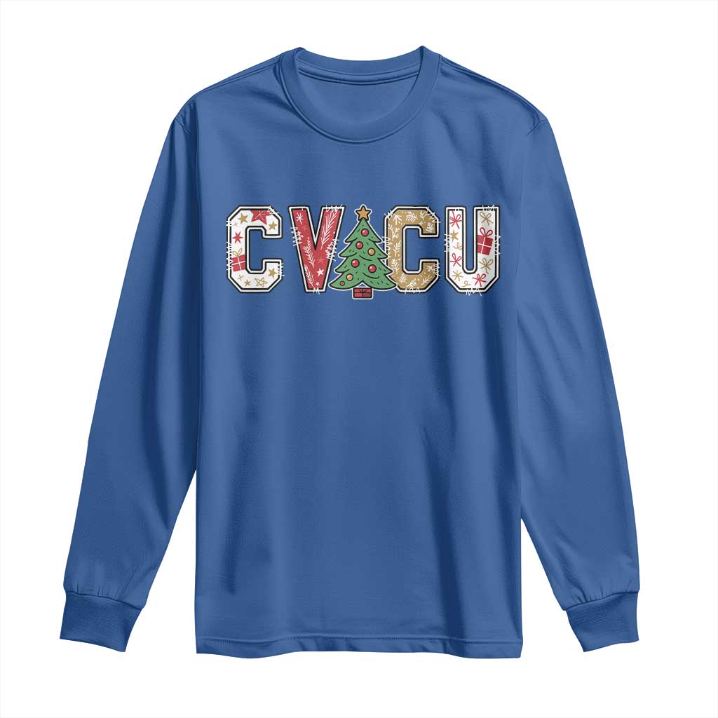 Christmas CVICU Nurse Long Sleeve Shirt Cardiovascular Intensive Care Unit Cardiac Nurse - Wonder Print Shop