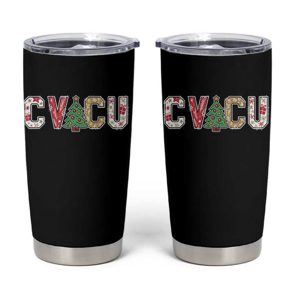 Christmas CVICU Nurse Tumbler Cup Cardiovascular Intensive Care Unit Cardiac Nurse - Wonder Print Shop