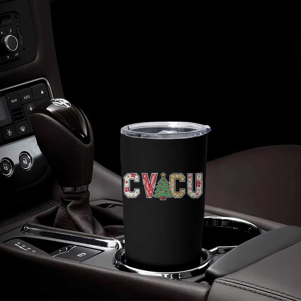 Christmas CVICU Nurse Tumbler Cup Cardiovascular Intensive Care Unit Cardiac Nurse - Wonder Print Shop