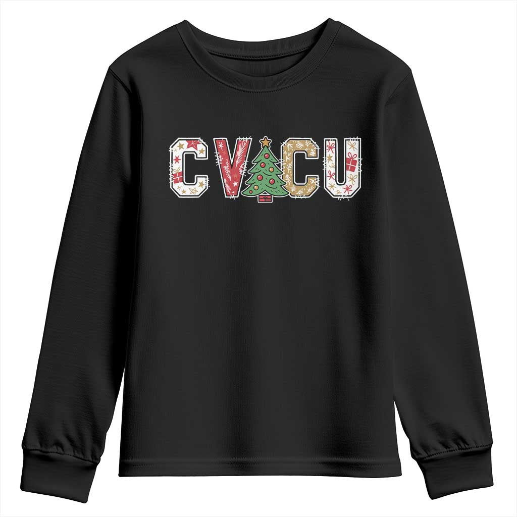 Christmas CVICU Nurse Youth Sweatshirt Cardiovascular Intensive Care Unit Cardiac Nurse - Wonder Print Shop