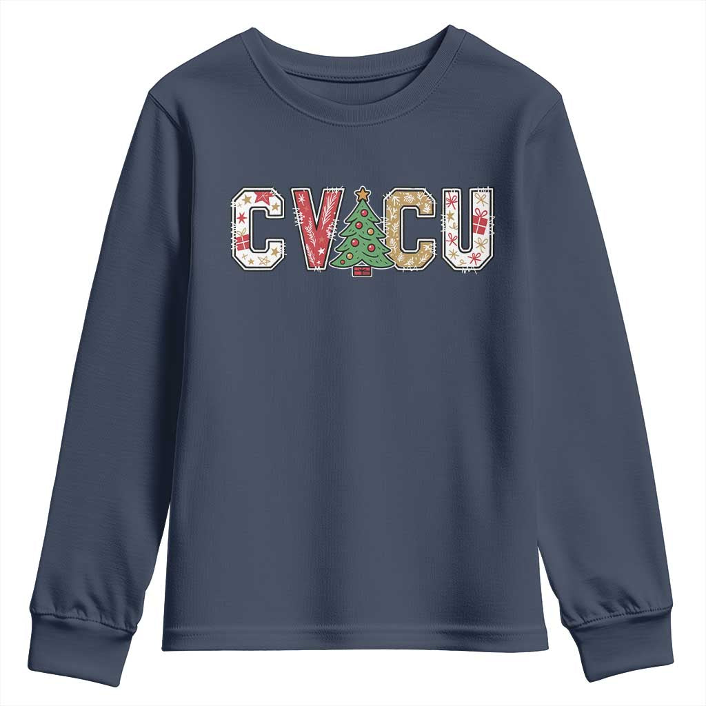 Christmas CVICU Nurse Youth Sweatshirt Cardiovascular Intensive Care Unit Cardiac Nurse - Wonder Print Shop