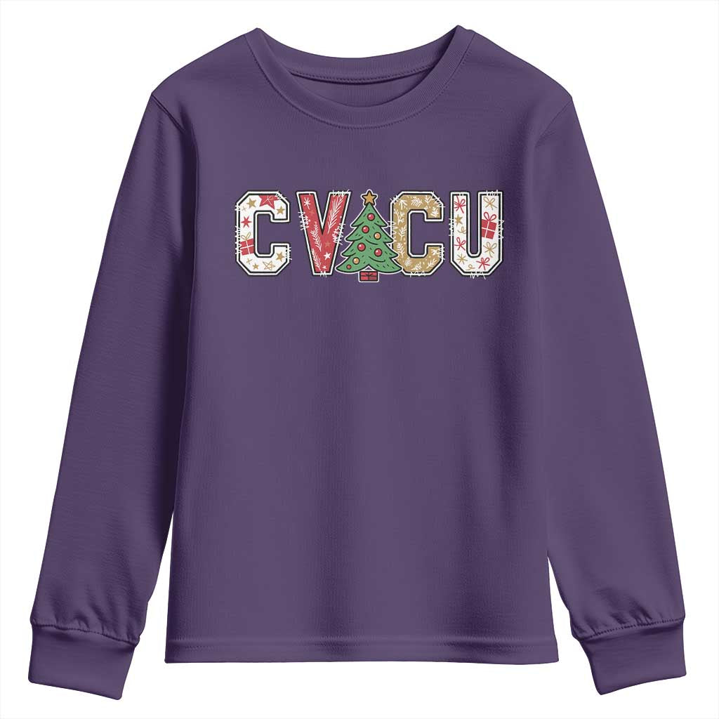 Christmas CVICU Nurse Youth Sweatshirt Cardiovascular Intensive Care Unit Cardiac Nurse - Wonder Print Shop