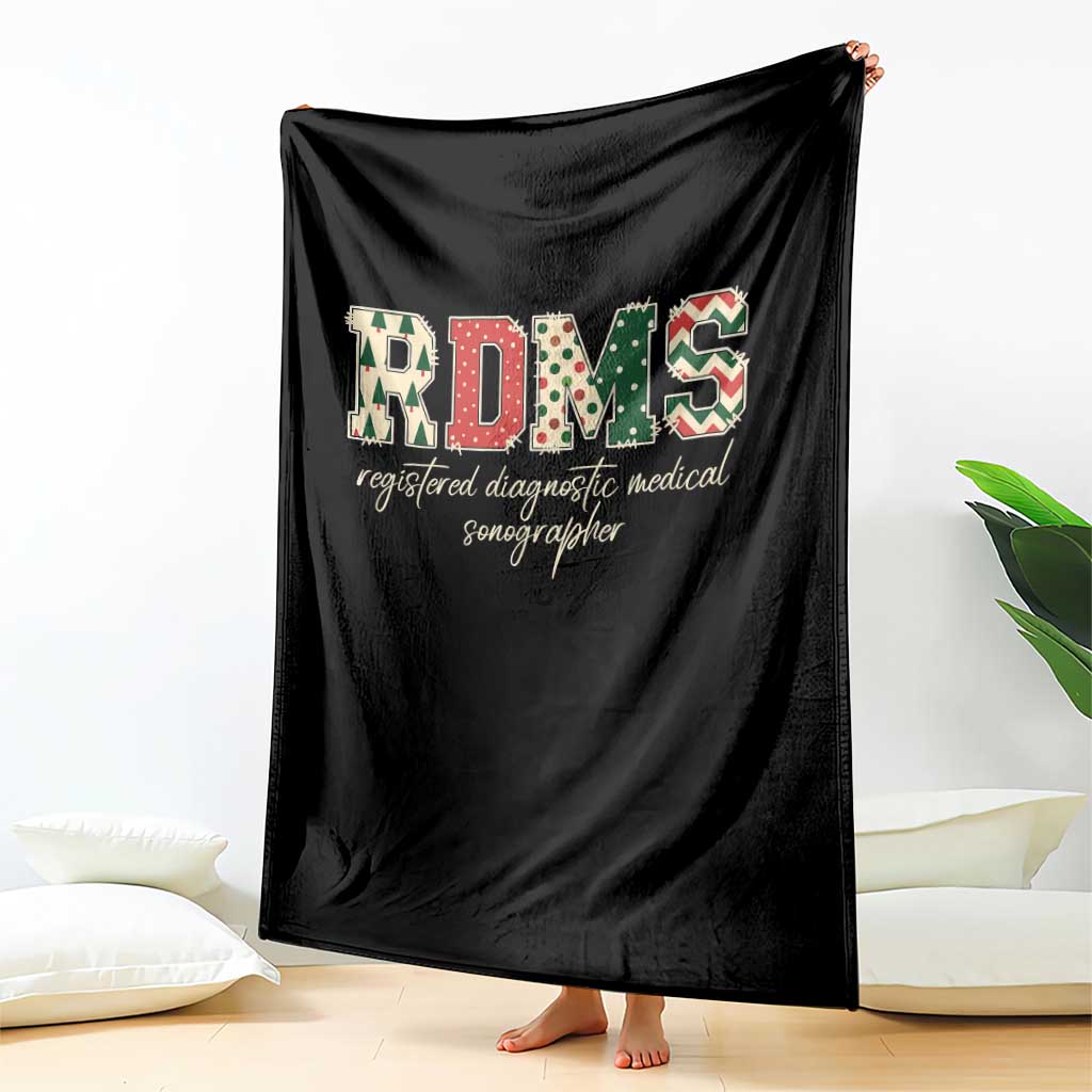 Sonographer Christmas Throw Blanket RDMS Ultrasound Tech Technologist Gift - Wonder Print Shop