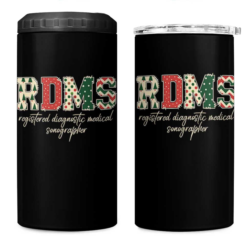 Sonographer Christmas 4 in 1 Can Cooler Tumbler RDMS Ultrasound Tech Technologist Gift - Wonder Print Shop