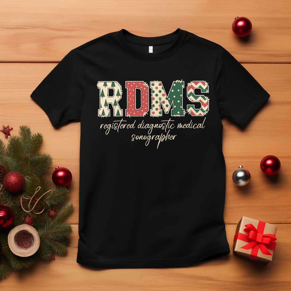 Sonographer Christmas T Shirt RDMS Ultrasound Tech Technologist Gift - Wonder Print Shop