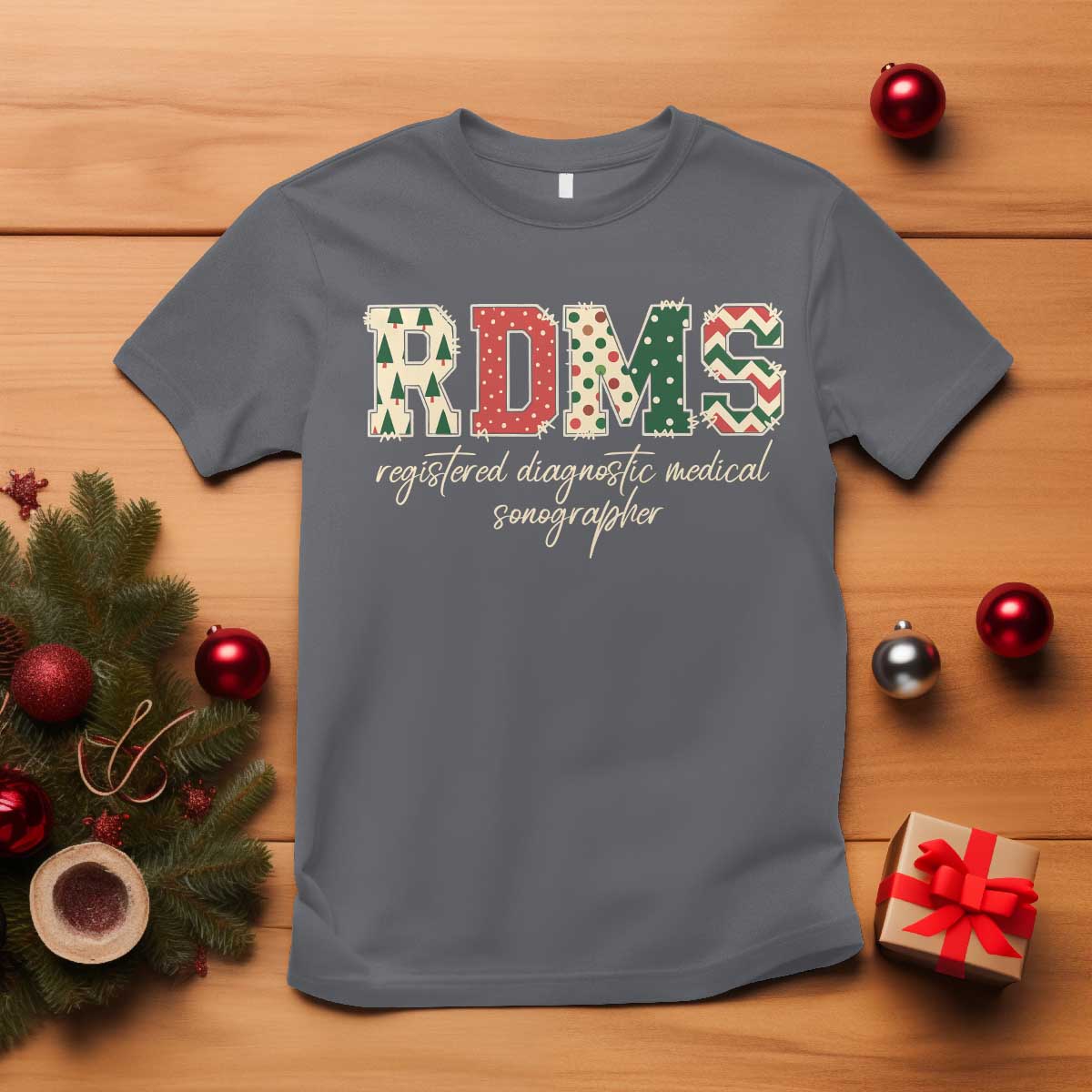 Sonographer Christmas T Shirt RDMS Ultrasound Tech Technologist Gift - Wonder Print Shop