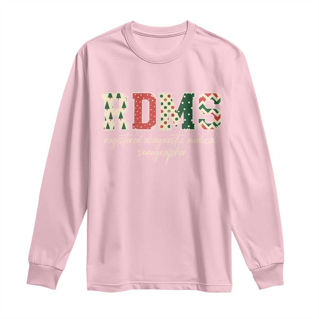 Sonographer Christmas Long Sleeve Shirt RDMS Ultrasound Tech Technologist Gift - Wonder Print Shop