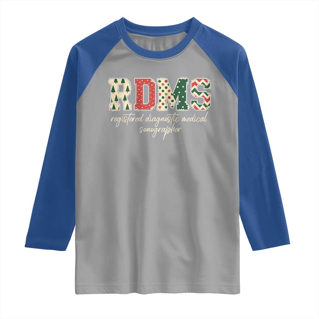 Sonographer Christmas Raglan Shirt RDMS Ultrasound Tech Technologist Gift - Wonder Print Shop