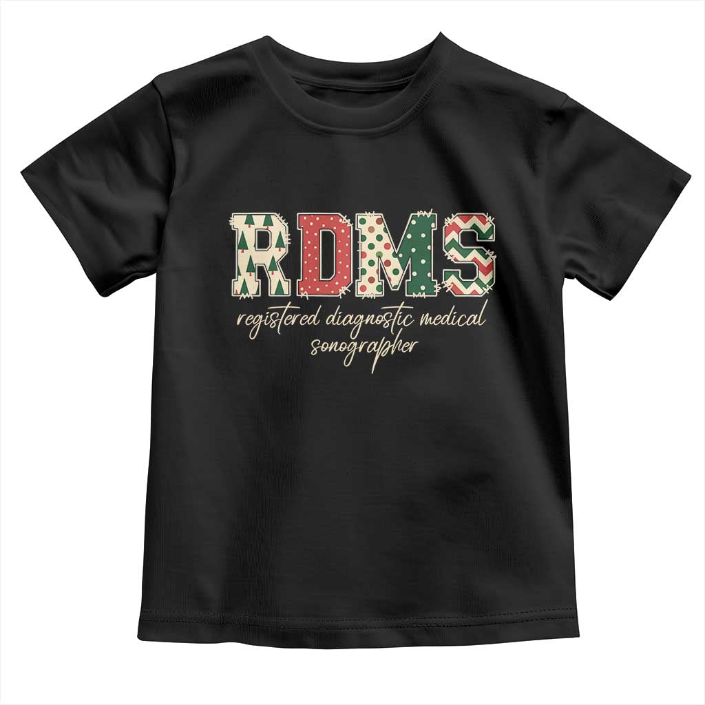 Sonographer Christmas Toddler T Shirt RDMS Ultrasound Tech Technologist Gift - Wonder Print Shop