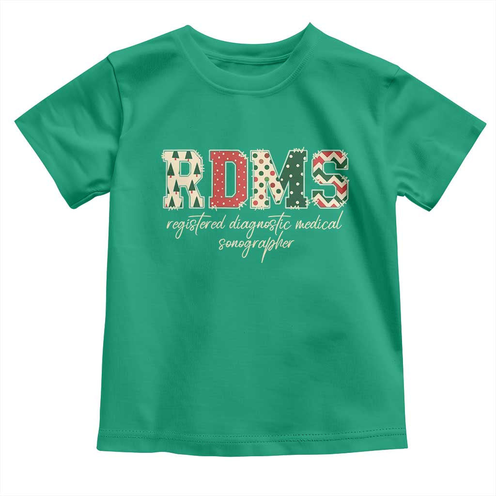 Sonographer Christmas Toddler T Shirt RDMS Ultrasound Tech Technologist Gift - Wonder Print Shop
