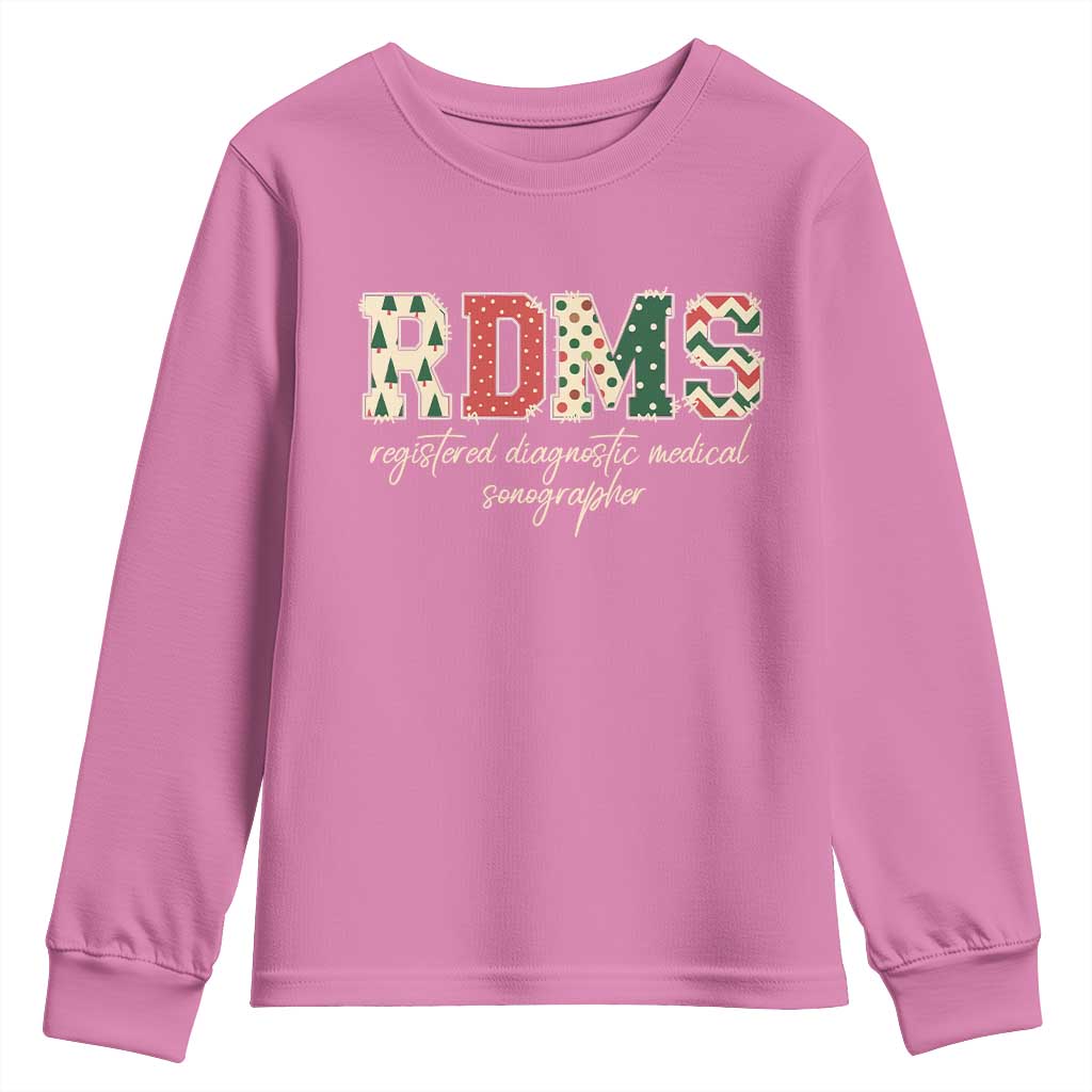 Sonographer Christmas Youth Sweatshirt RDMS Ultrasound Tech Technologist Gift - Wonder Print Shop