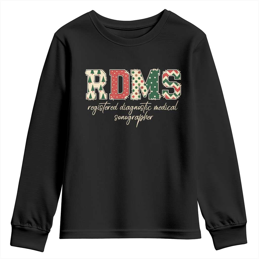 Sonographer Christmas Youth Sweatshirt RDMS Ultrasound Tech Technologist Gift - Wonder Print Shop