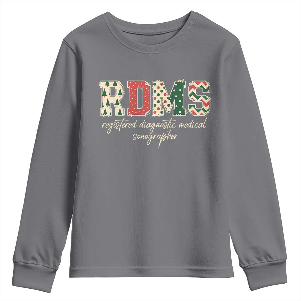 Sonographer Christmas Youth Sweatshirt RDMS Ultrasound Tech Technologist Gift - Wonder Print Shop