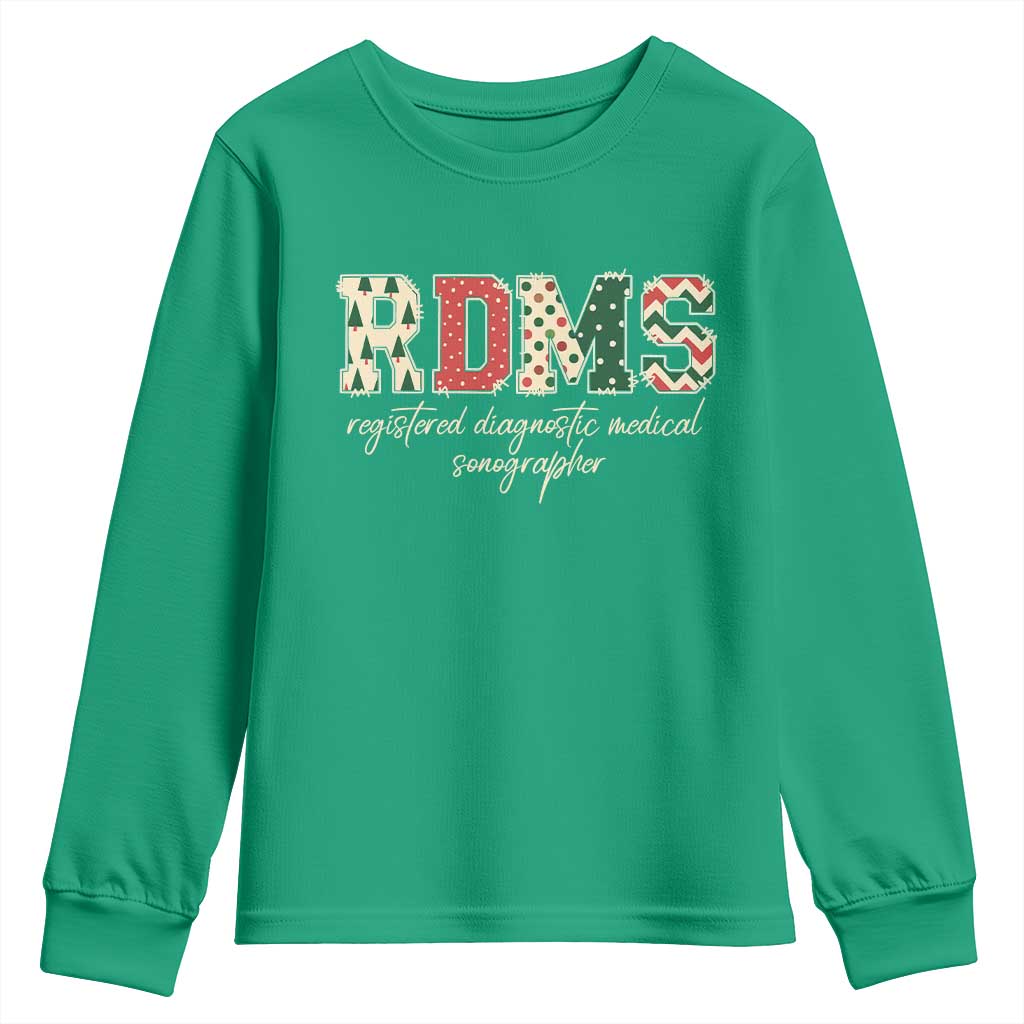 Sonographer Christmas Youth Sweatshirt RDMS Ultrasound Tech Technologist Gift - Wonder Print Shop