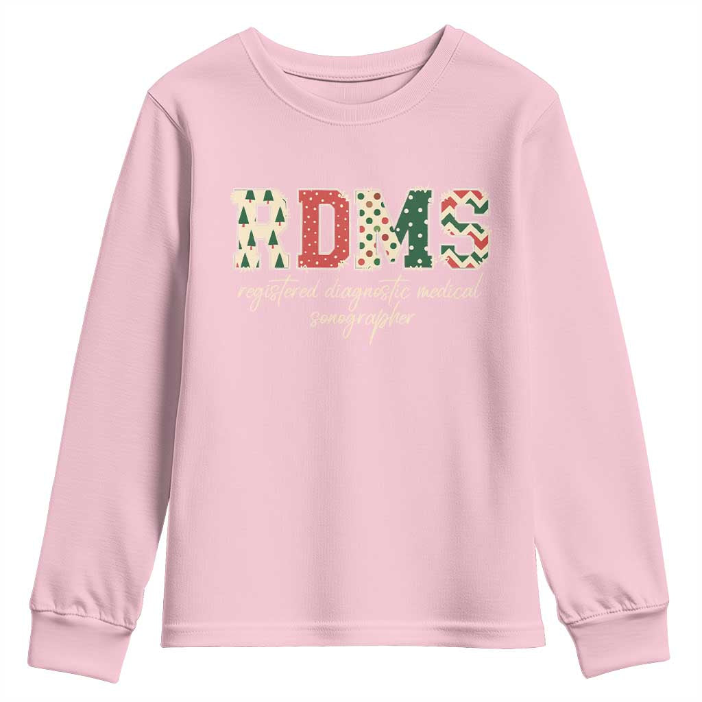 Sonographer Christmas Youth Sweatshirt RDMS Ultrasound Tech Technologist Gift - Wonder Print Shop