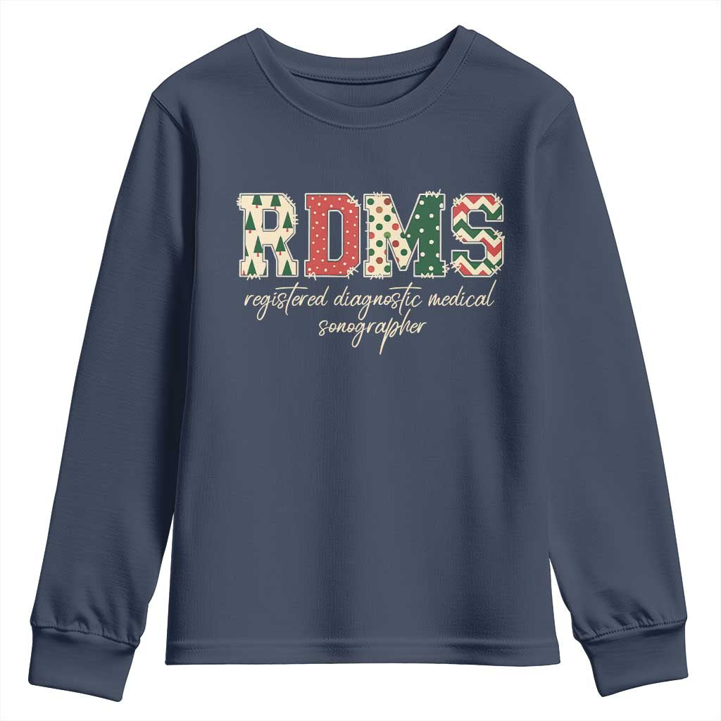 Sonographer Christmas Youth Sweatshirt RDMS Ultrasound Tech Technologist Gift - Wonder Print Shop