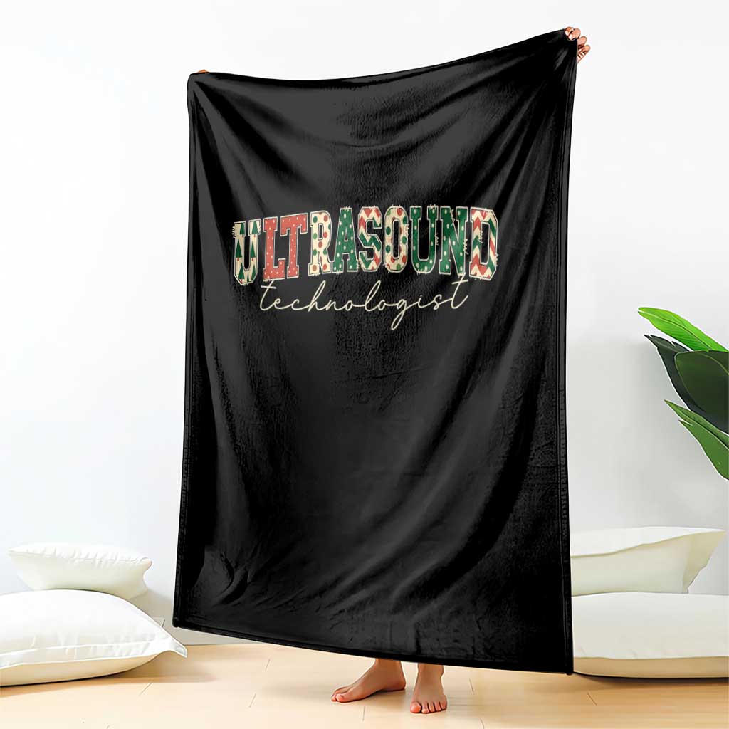 Christmas Ultrasound Technologist Throw Blanket Sonographer Sonography Student  Gift - Wonder Print Shop