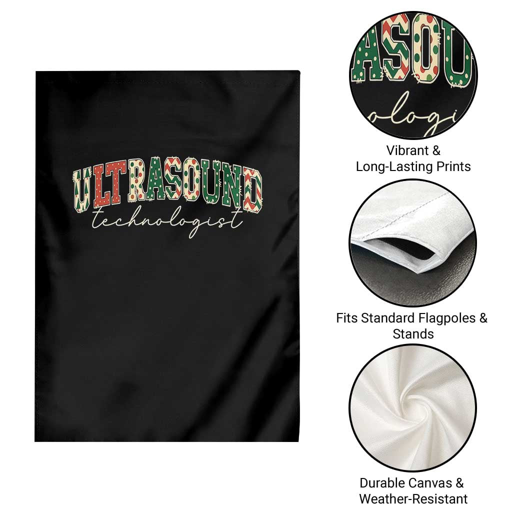 Christmas Ultrasound Technologist Garden Flag Sonographer Sonography Student  Gift - Wonder Print Shop