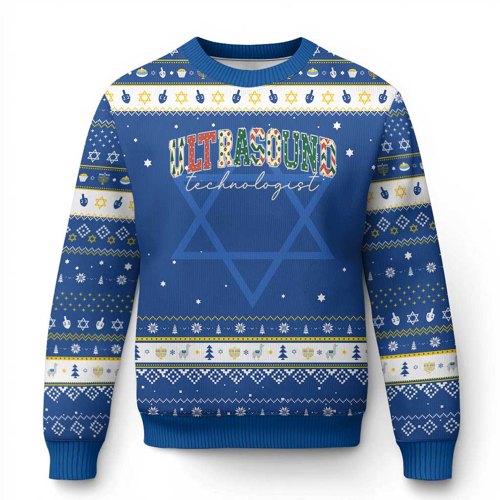 Christmas Ultrasound Technologist Hanukkah Ugly Sweater Sonographer Sonography Student  Gift - Wonder Print Shop