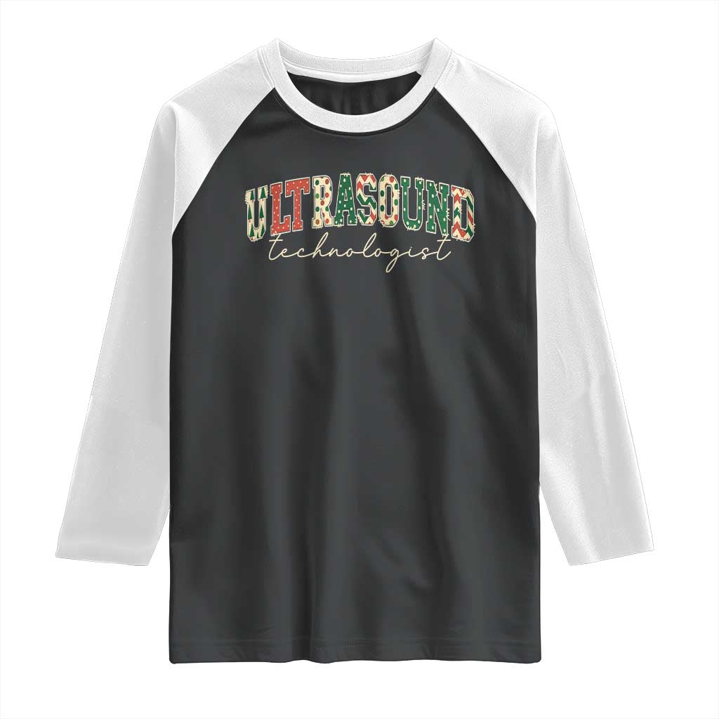 Christmas Ultrasound Technologist Raglan Shirt Sonographer Sonography Student  Gift - Wonder Print Shop