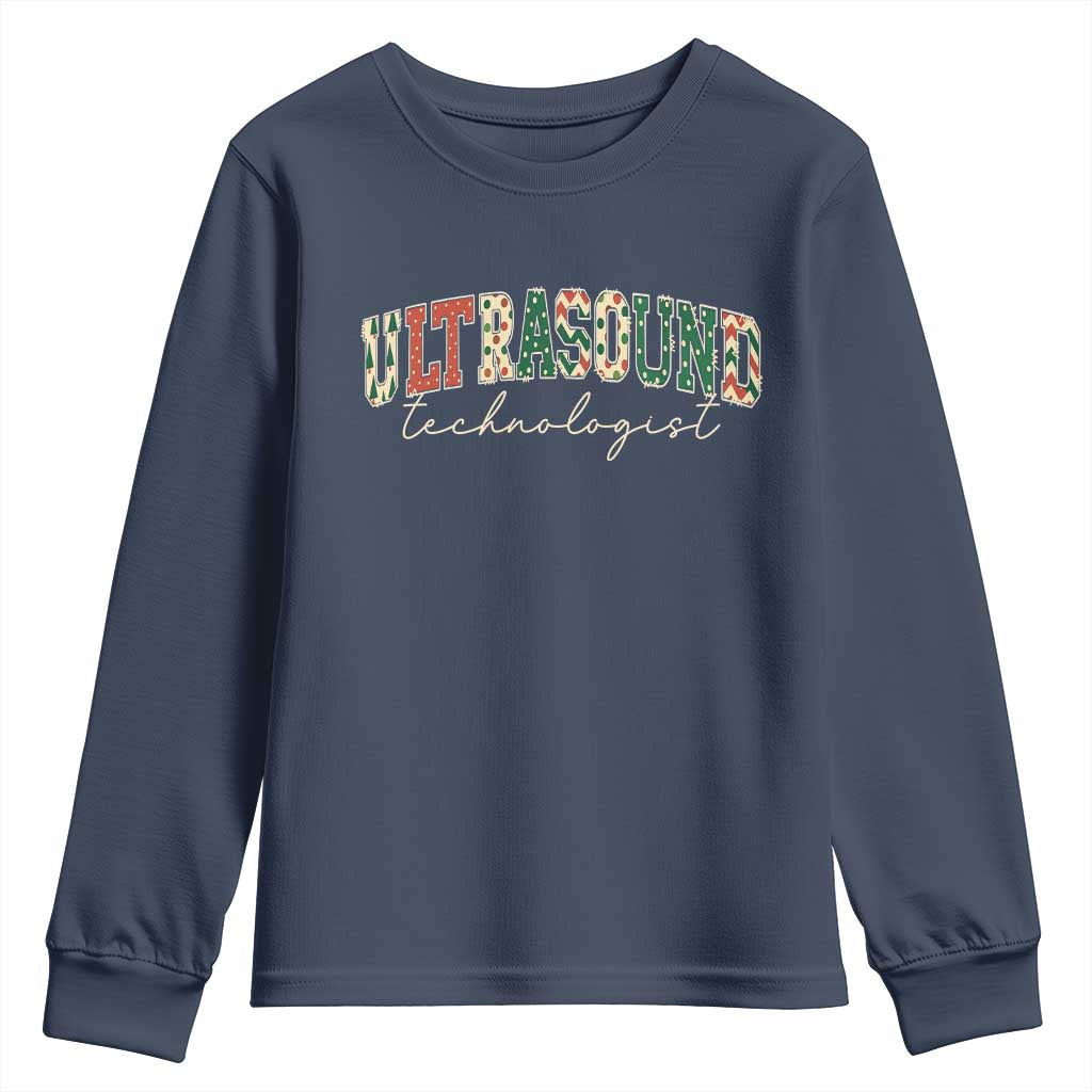 Christmas Ultrasound Technologist Youth Sweatshirt Sonographer Sonography Student  Gift - Wonder Print Shop