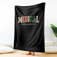 Christmas Medical Assistant Throw Blanket MA Nurse Grad Gift - Wonder Print Shop
