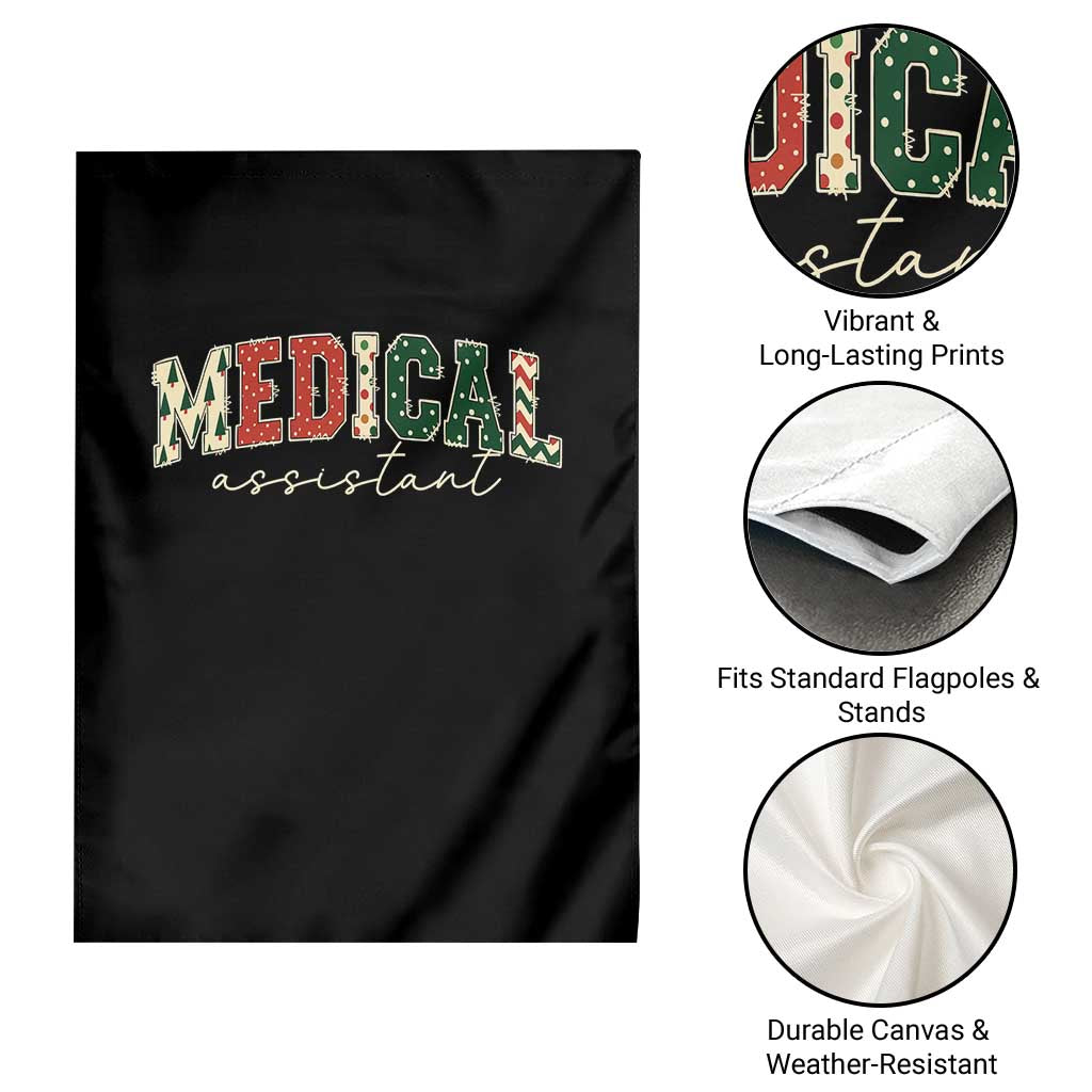 Christmas Medical Assistant Garden Flag MA Nurse Grad Gift - Wonder Print Shop