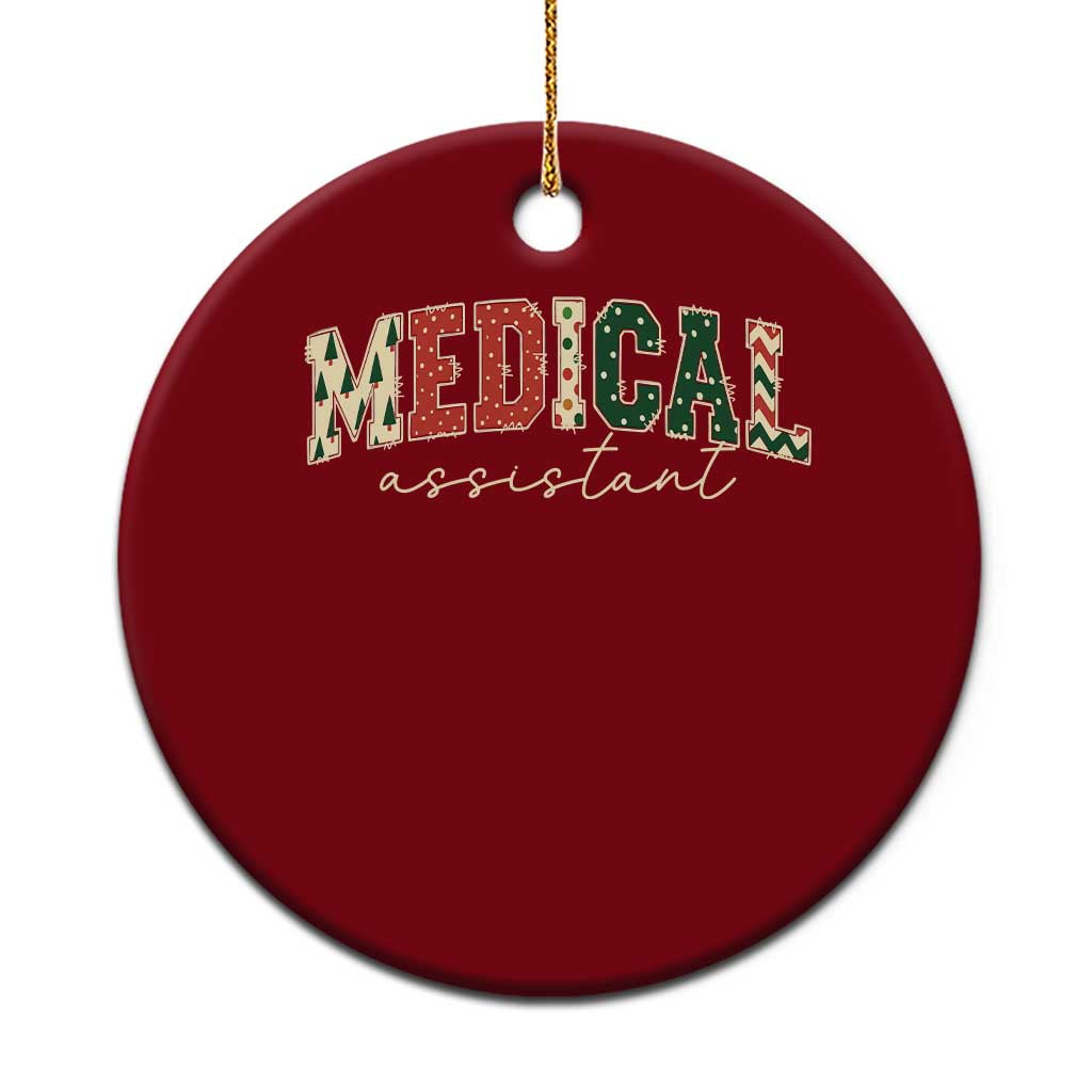 Christmas Medical Assistant Ceramic Ornament MA Nurse Grad Gift - Wonder Print Shop