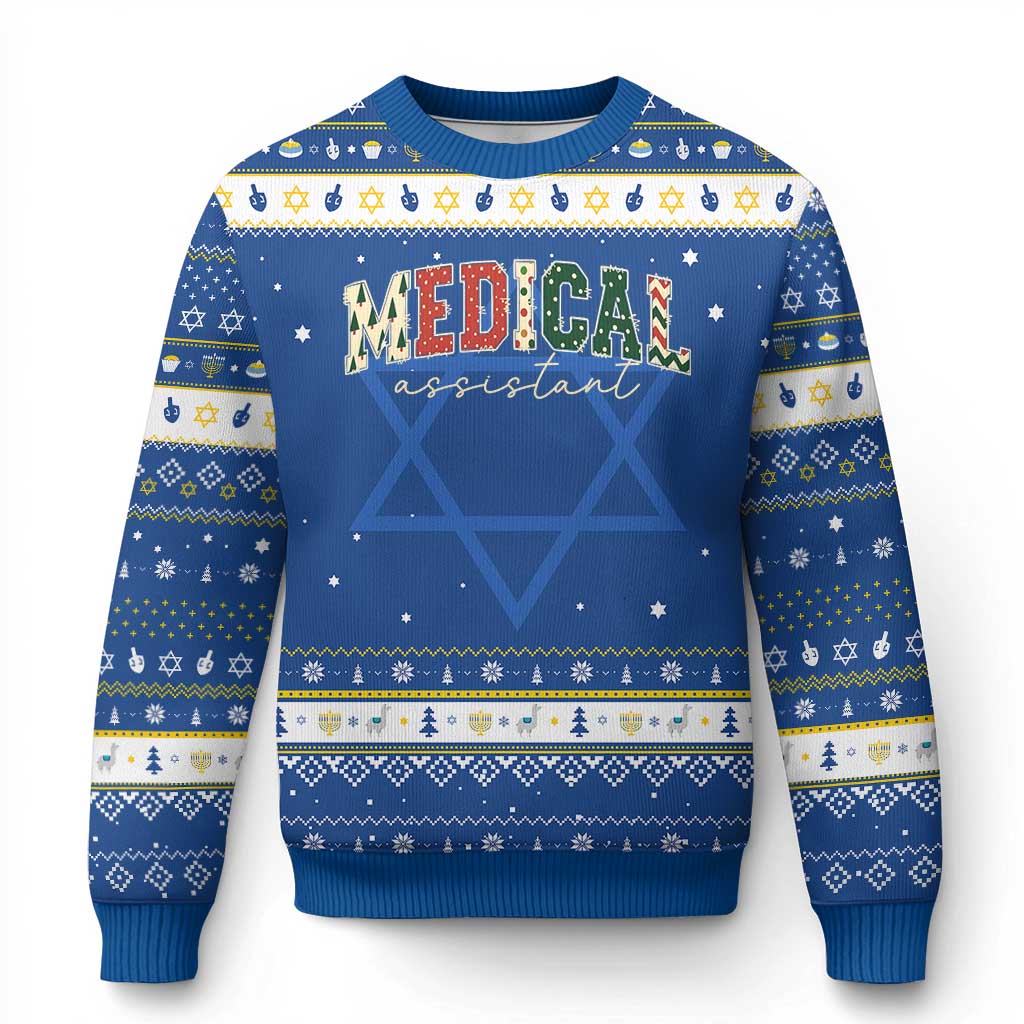 Christmas Medical Assistant Hanukkah Ugly Sweater MA Nurse Grad Gift - Wonder Print Shop