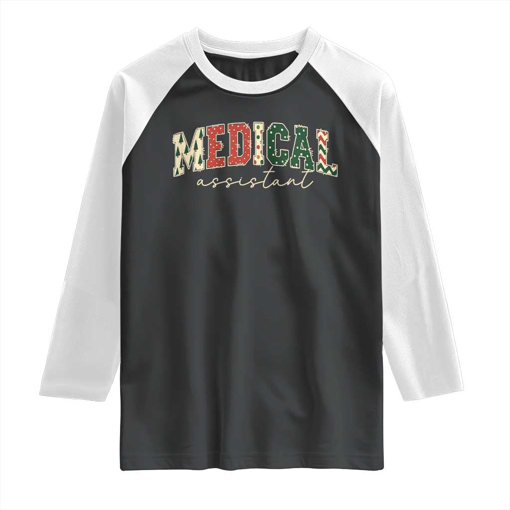 Christmas Medical Assistant Raglan Shirt MA Nurse Grad Gift - Wonder Print Shop
