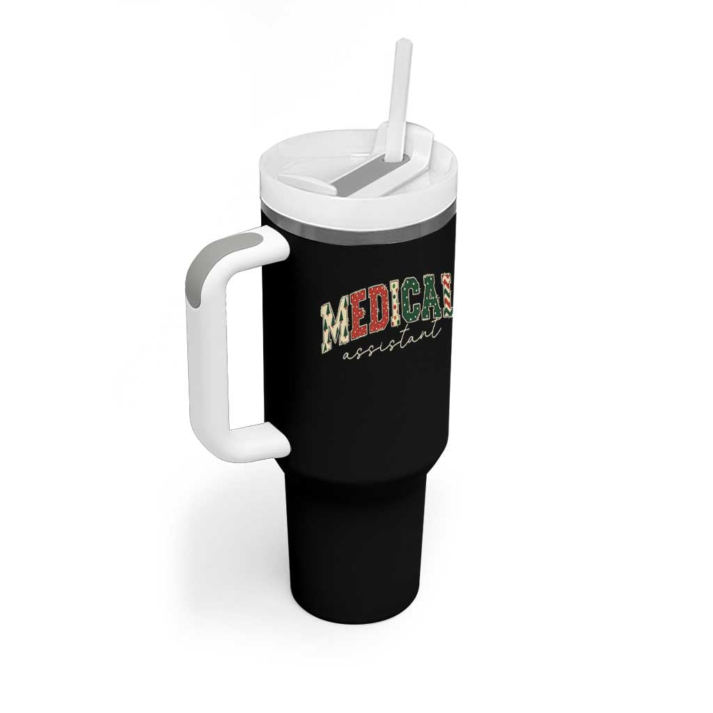 Christmas Medical Assistant Tumbler With Handle MA Nurse Grad Gift - Wonder Print Shop