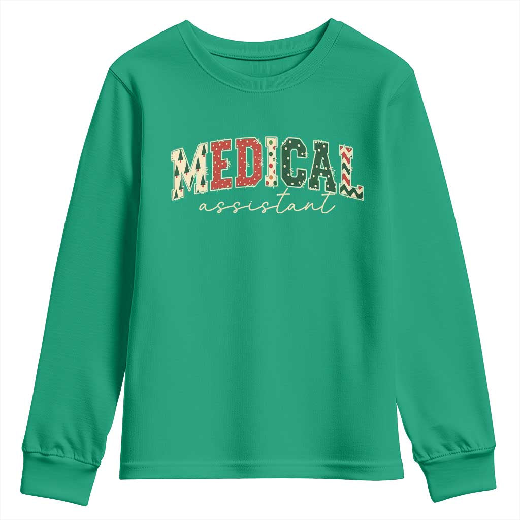Christmas Medical Assistant Youth Sweatshirt MA Nurse Grad Gift - Wonder Print Shop