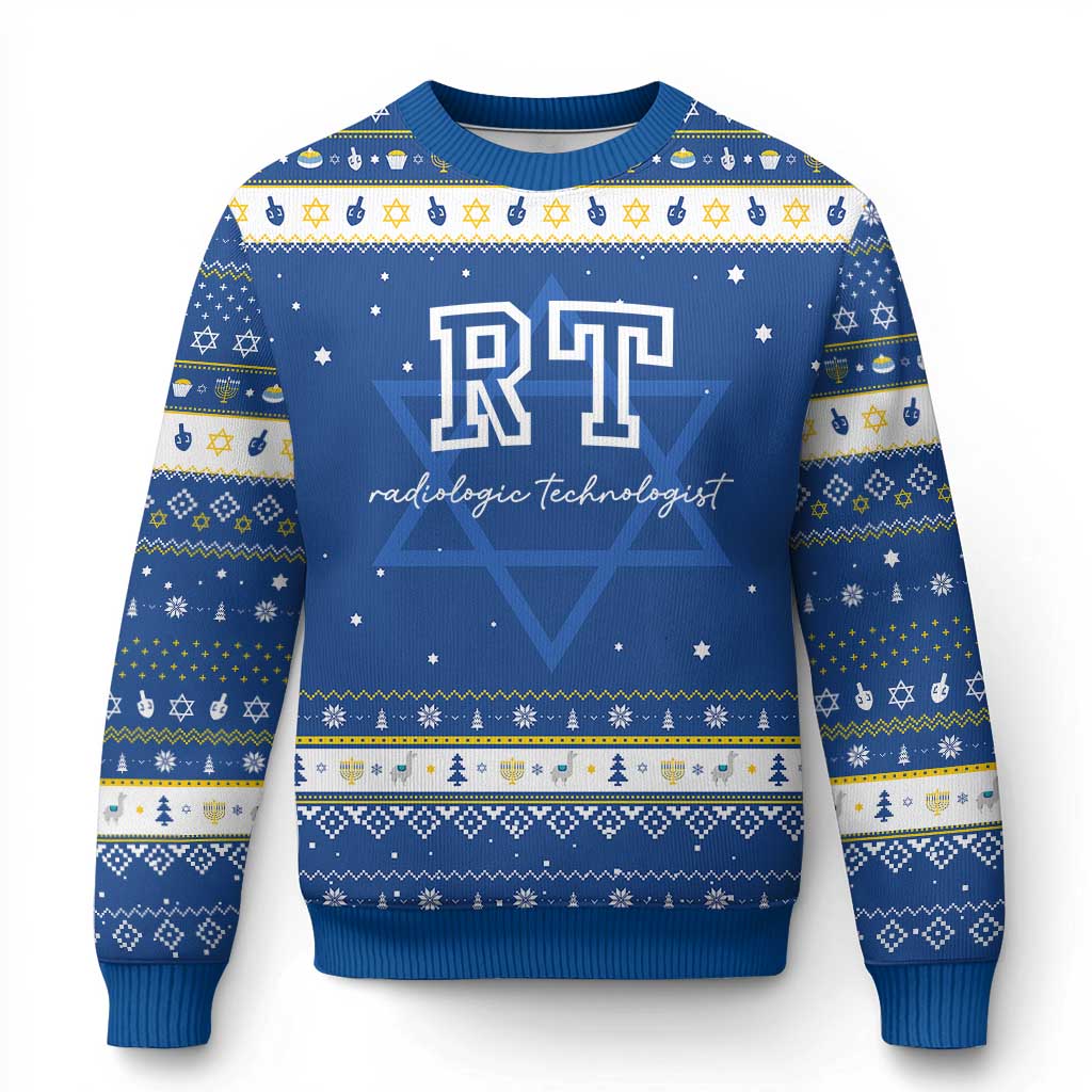 Radiology Technologist Hanukkah Ugly Sweater RT Xray Rad Tech Gift - Wonder Print Shop