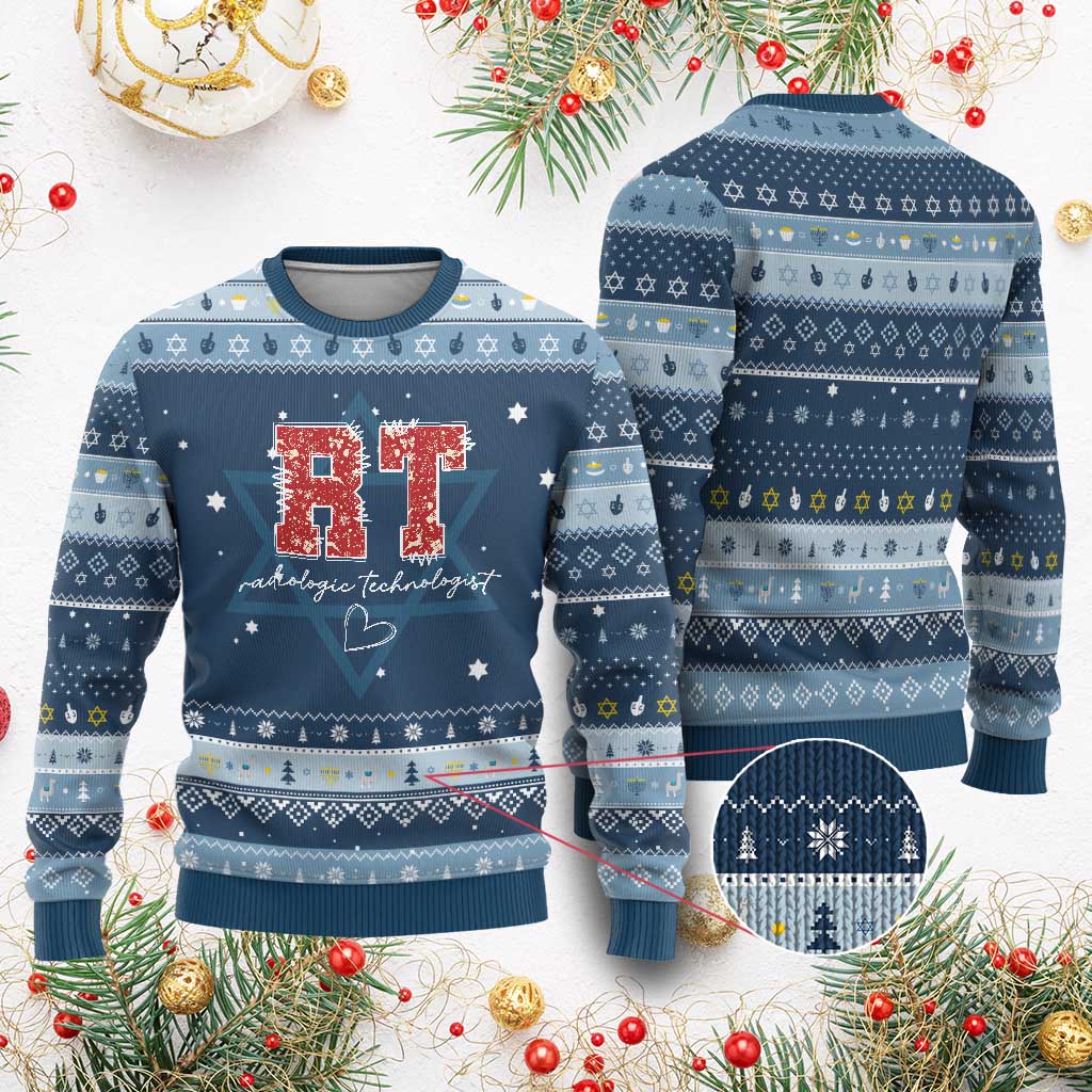 Christmas Radiology Hanukkah Ugly Sweater RT Xray Rad Tech Gift - Wonder Print Shop