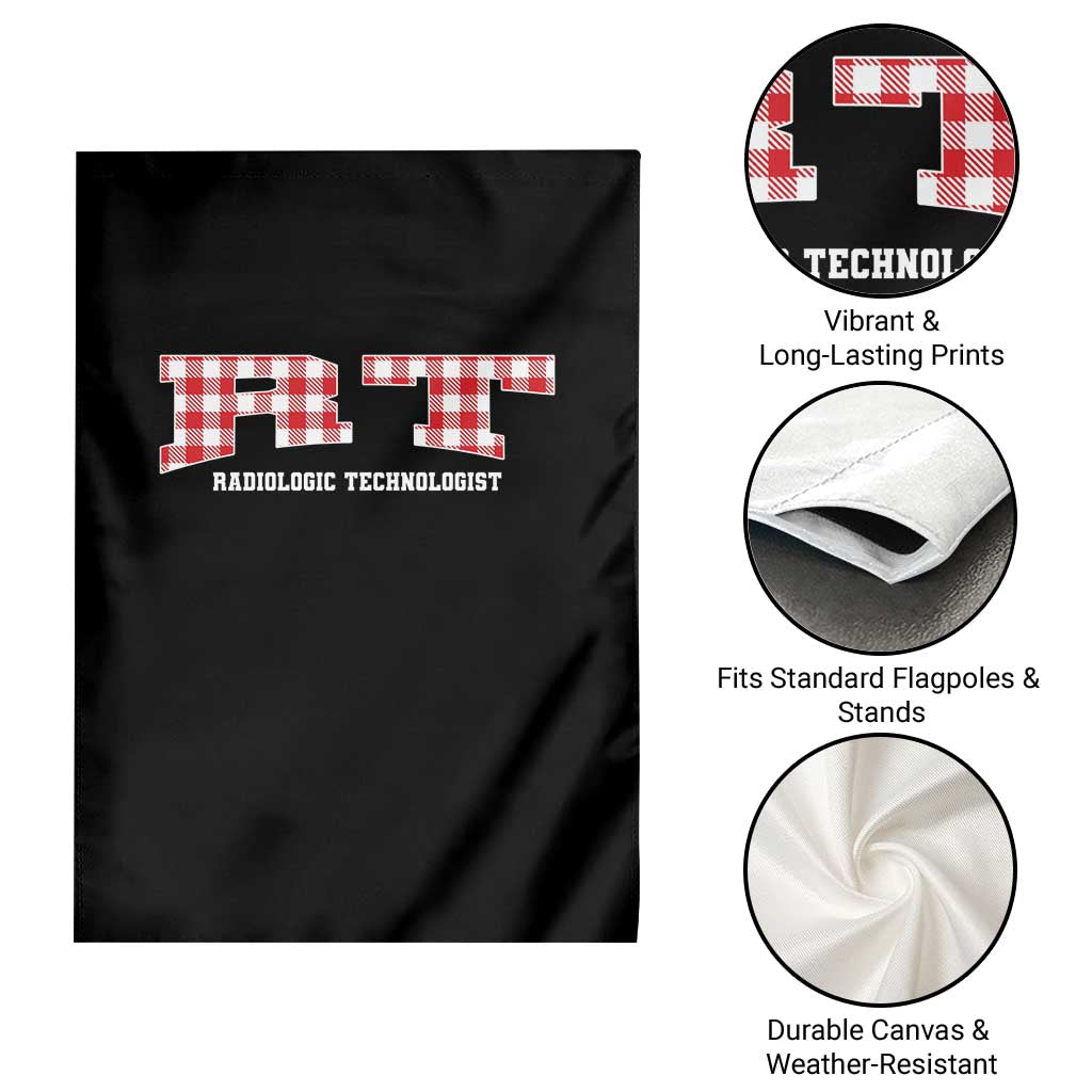 Christmas Radiology Technologist Garden Flag Buffalo Plaid RT Rad Tech Gift - Wonder Print Shop