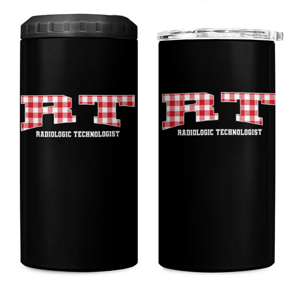 Christmas Radiology Technologist 4 in 1 Can Cooler Tumbler Buffalo Plaid RT Rad Tech Gift - Wonder Print Shop