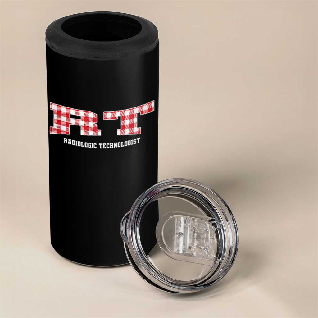 Christmas Radiology Technologist 4 in 1 Can Cooler Tumbler Buffalo Plaid RT Rad Tech Gift - Wonder Print Shop