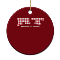 Christmas Radiology Technologist Ceramic Ornament Buffalo Plaid RT Rad Tech Gift - Wonder Print Shop