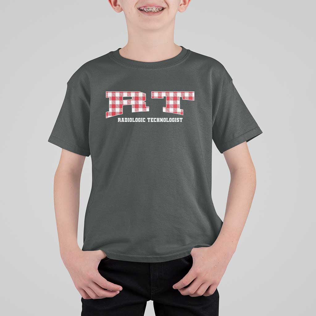 Christmas Radiology Technologist T Shirt For Kid Buffalo Plaid RT Rad Tech Gift - Wonder Print Shop