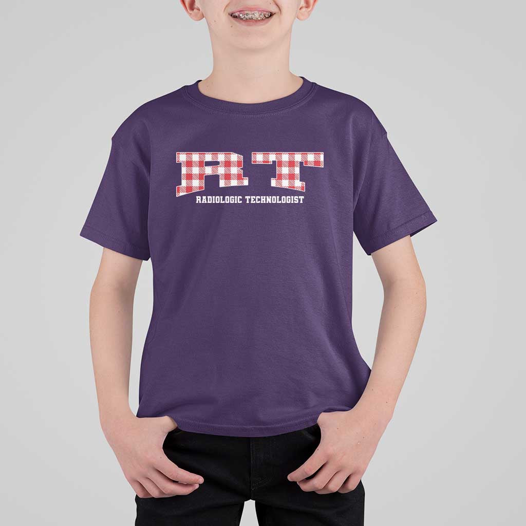 Christmas Radiology Technologist T Shirt For Kid Buffalo Plaid RT Rad Tech Gift - Wonder Print Shop