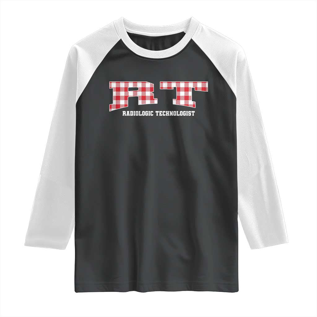 Christmas Radiology Technologist Raglan Shirt Buffalo Plaid RT Rad Tech Gift - Wonder Print Shop