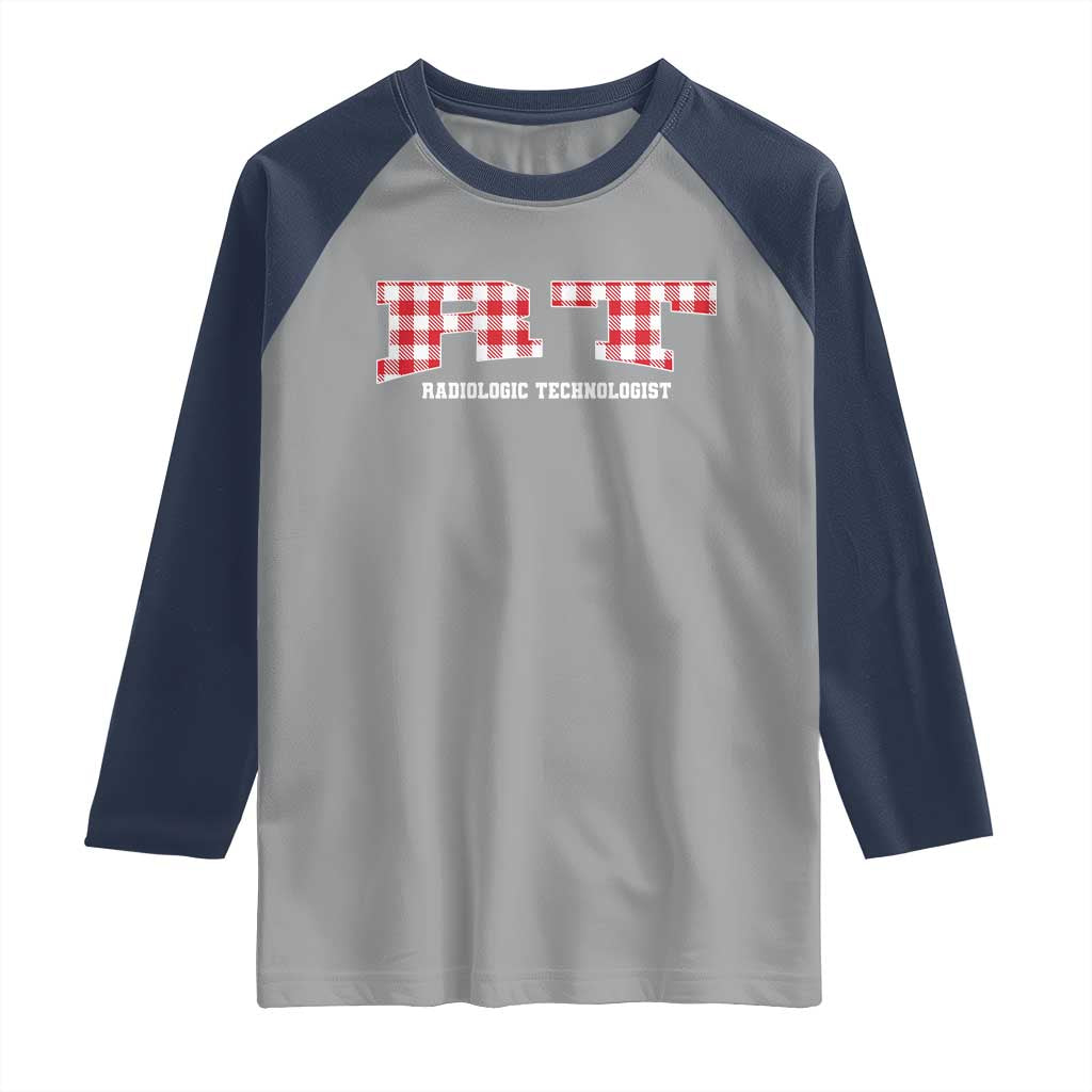 Christmas Radiology Technologist Raglan Shirt Buffalo Plaid RT Rad Tech Gift - Wonder Print Shop