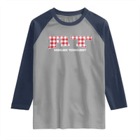 Christmas Radiology Technologist Raglan Shirt Buffalo Plaid RT Rad Tech Gift - Wonder Print Shop