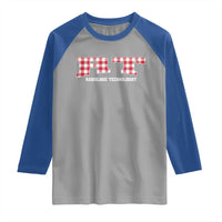 Christmas Radiology Technologist Raglan Shirt Buffalo Plaid RT Rad Tech Gift - Wonder Print Shop