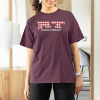 Christmas Radiology Technologist T Shirt For Women Buffalo Plaid RT Rad Tech Gift - Wonder Print Shop