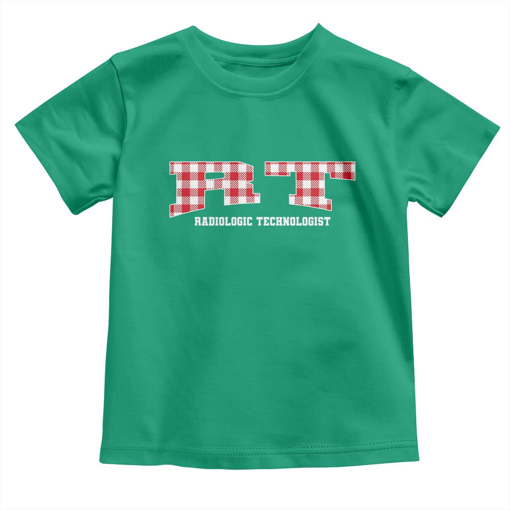Christmas Radiology Technologist Toddler T Shirt Buffalo Plaid RT Rad Tech Gift - Wonder Print Shop