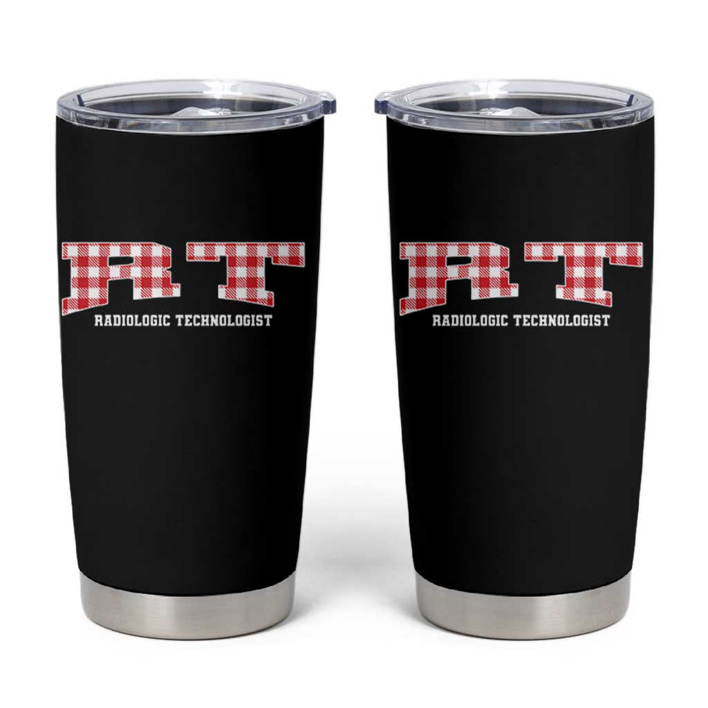 Christmas Radiology Technologist Tumbler Cup Buffalo Plaid RT Rad Tech Gift - Wonder Print Shop