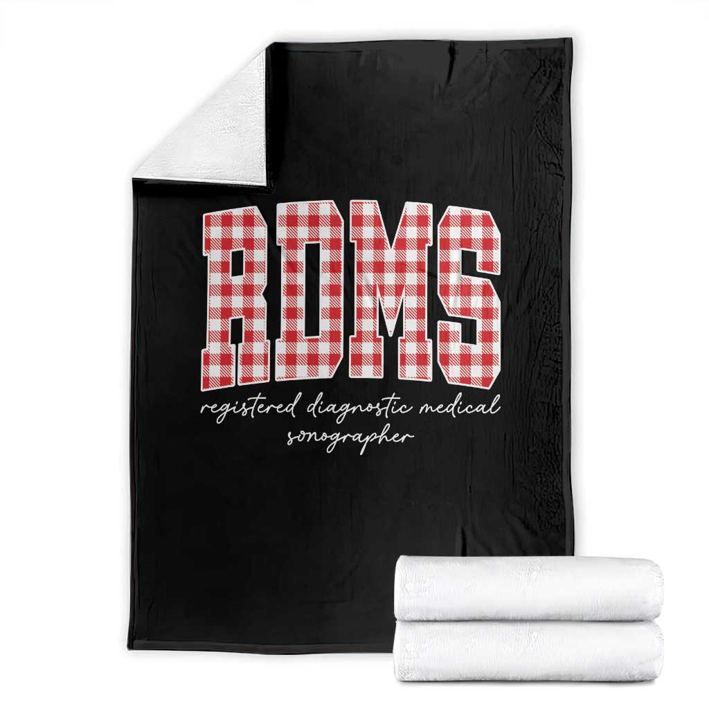 Christmas RDMS Throw Blanket Buffalo Plaid Sonographer Ultrasound Tech Gift - Wonder Print Shop