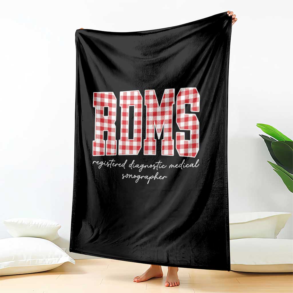 Christmas RDMS Throw Blanket Buffalo Plaid Sonographer Ultrasound Tech Gift - Wonder Print Shop