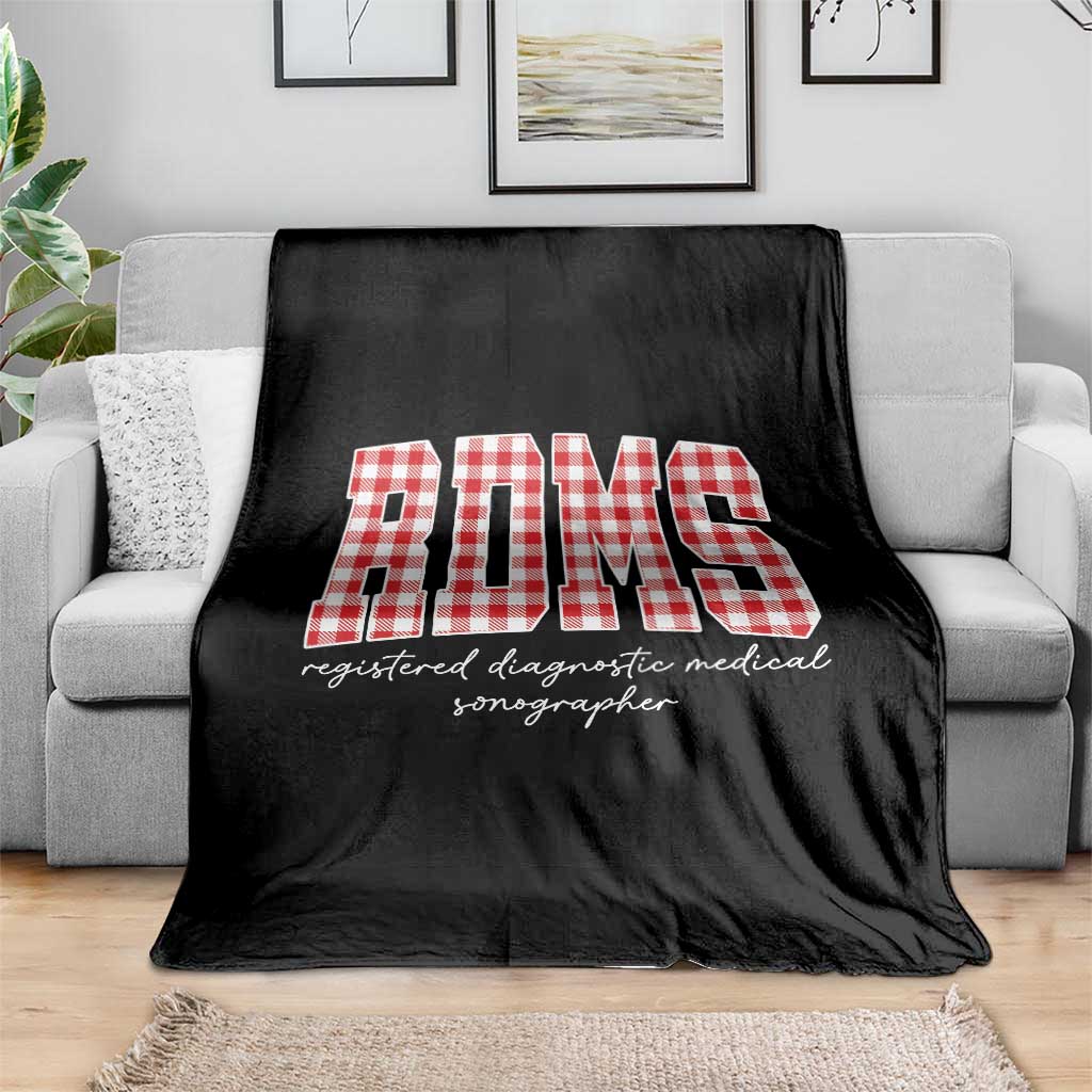 Christmas RDMS Throw Blanket Buffalo Plaid Sonographer Ultrasound Tech Gift - Wonder Print Shop